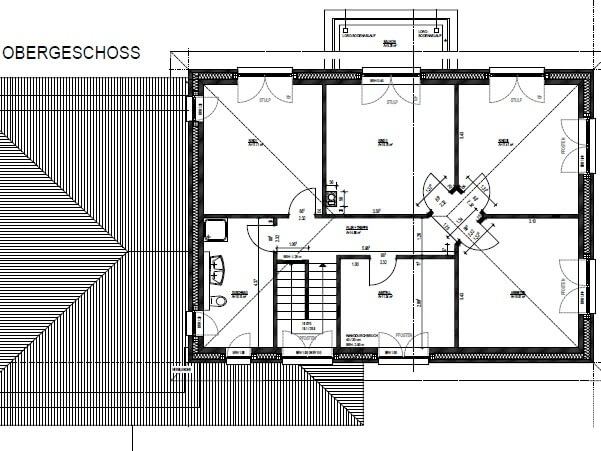 Grundriss Obergeschoss: Mediterrane Stadtvilla 310 - diese mediterrane Stadtvilla mit über 300 qm Wohnfläche bauen wir schlüsselfertig zum Festpreis ab 718.000 €