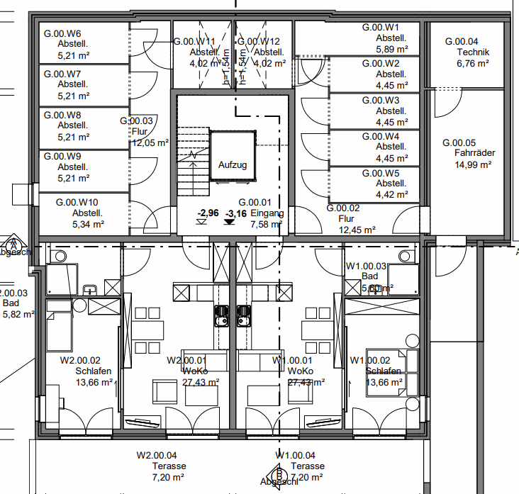 Grundriss Grundriss: Mehrfamilienhaus 830 - dieses Mehrfamilienhaus mit über 800 qm Wohnfläche bauen wir schlüsselfertig zum Festpreis ab 1.995.000 €