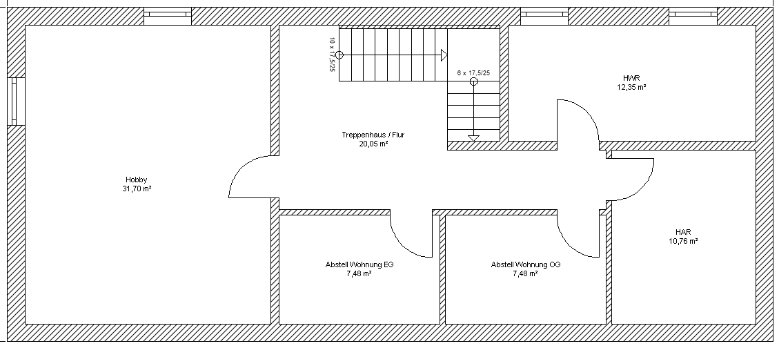 Grundriss Kellergeschoss: Mehrgenerationenhaus 262 - dieses Mehrgenerationenhaus mit über 250 qm Wohnfläche bauen wir schlüsselfertig zum Festpreis ab 632.000 €