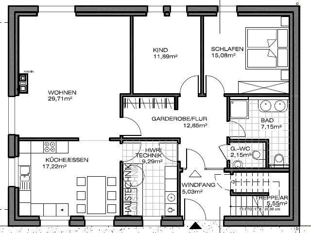 Grundriss Erdgeschoss: Mehrgenerationenhaus 231 - dieses Mehrgenerationenhaus mit über 230 qm Wohnfläche bauen wir schlüsselfertig zum Festpreis ab 532.500 €